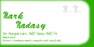 mark nadasy business card